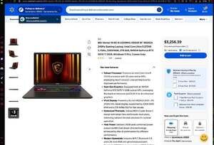 MSI Vector 16 HX AI A2XW 16" Gaming Laptop,
